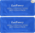 LotFancy Ice Pack for Injuries, Pack of 2, Reusable Hot Cold Pack for Therapy, Cooling or Heating Pad for First Aid, Back Shoulder Neck Head Feet Pain Relief, 11 x 5 Inches