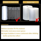 2PCS 13.7 Inch x 164 Feet Bubble Cushioning Wrap Roll, Large Bubble Air Bubbles for Packaging Moving Shipping Delivering with Free Pump, Inflatable Air Column Bubble Bag Wine Bottle Protector