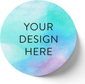 100 Custom Vinyl Stickers - Upload Your own Image, Text, Design, Logo - Personalized Logo Labels for Handmade, Packaging, Bottle, Jars, Candle, Brand Stickers (Sky Blue, 5x5)