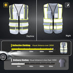 AYKRM Custom Logo Personalised Printed High Visibility Reflective 2 two tone work construction Safety Vest