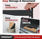 HOMEDANT 5 Tier Storage Shelves Adjustable Laminated Boltless Garage Metal Shelving Unit Heavy Duty Utility Rack Shelf Warehouse Pantry Closet Kitchen (3, (XL Deep) 48.1" W, Black)