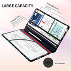 Premium Car Registration and Insurance Card Holder, Cute PU Leather Car Document Holder, Vehicle Glove Box Car Organizer with Magnetic Closure for Driver License, Cards Neon Gamer Pattern