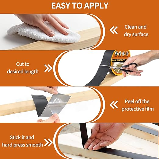 Joist Tape 3" x 50', 1pack Self-Adhesive Deck Joist Flashing Tape for Hardwood, Thermal Wood, PVC, Pressure Treated, and Composite Decking