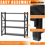 torage Shelves,Garage Shelving Heavy Duty Metal Adjustable Garage Shelves, Shelving Units Industrial Shelving for Warehouse(Black, W31.5*D19.7*H63)
