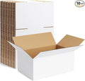Famagic 10 Pack 9x6x4 Inch Small Shipping Boxes White Corrugated Cardboard Boxes Mailer for Small Business, Mailing Boxes for Packaging Bulk