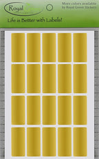 Royal Green Metalic Gold Sticker Rectangle Labels 1.57 inch x 0.75 inch (40mm x 19mm) - 2000 Pack