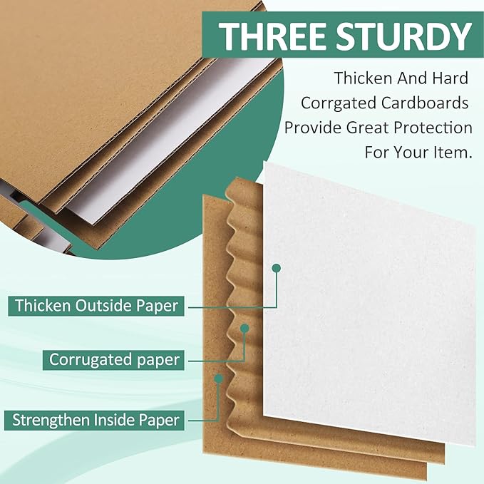 Eupako 30 Pack Small Shipping Boxes Assorted Sizes, White Corrugated Box Mailers, Cardboard Boxes for Packaging Small Business, Mailing, 6x6x6 & 8x6x6 & 11x6x6 10 PCS Each Small Boxes