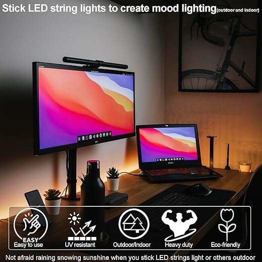 Thin Double Sided Tape Heavy Duty, Clear Adhesive Tape,Removable,Heat Resistant,Waterproof,Sticky Mounting Tape,Strong Two Sided Tape for Scarpbook,Wall,LED Strips,Poster,Craft,0.4 inch *36FT