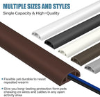 Floor Cord Covers for Wires 3.3FT Cable Hider Wire Cover Self Adhesive Cord Hider Floor for Offices, Homes, Workshops, Warehouses Cable Cavity 0.39" W x 0.27" H