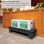 Slim Jim Narrow Heavy-Duty Plastic Poly Dunnage Rack for Warehouses and Commercial Storage 36" x 12" x 8" with 750 lb Capacity | For Wareshouse, Storage, and Merchandising