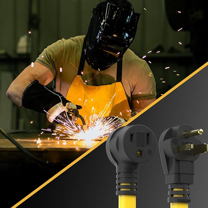 TOOLIOM 20FT Welder Extension Cord 6AWG 6-50P to 6-50R Power Extension Cord for Welding Machines with ETL Approved