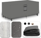 Heavy Duty Patio Furniture Covers Waterproof, 600D Outdoor Furniture Cover Waterproof for Sectional Sofa Couch, Outdoor Dining Table and Chair Set Covers 90''L x 64''W x 28''H, Grey