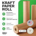 IDL Packaging Large Brown Kraft Paper Roll 24" x 1200 feet (14400 inches) - Natural Unbleached, Uncoated Kraft Paper - Perfect Packaging Wrapping Kraft Paper - Old-Fashioned Gift Wrapping Paper