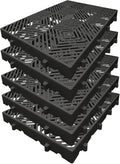Plastic Pallet, Safety Storage Nestable Shipping Grid Pads, 2pcs HDPE Automotive Non-Slip Platform Firm Warehouse Pad for Supermarket Pet (5pcs-23.6x15.7x2IN)
