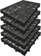 Plastic Pallet, Safety Storage Nestable Shipping Grid Pads, 2pcs HDPE Automotive Non-Slip Platform Firm Warehouse Pad for Supermarket Pet (5pcs-23.6x15.7x2IN)
