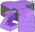 Small Shipping Boxes, 50 Pack Cardboard Box Corrugated Mailer Boxes Small Corrugated Boxes For Shipping Packaging Craft Gifts Giving Products, 6 x 4 x 1.6 Inches (Purple)