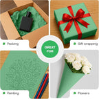 36" x 1200" (100 ft) Christmas Green Kraft Paper Rolls, Pack of 2 - USA-Made Quality Craft Paper for Gift Wrapping, Kids' Arts & Crafts, School Projects - 50 lb Natural Material by IDL Packaging