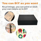 50 Pack 4x4x1'' Small Shipping Boxes, Corrugated Cardboard Mailers for Business, Black (CM441B)