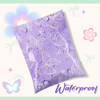 Metronic Poly Mailers 10x13 Inch 1200pc, Shipping Bags for Clothes,Self Adhesive Shipping Envelopes for Small Business,Waterproof Mailers Poly Bags for Shipping,Packaging Mailing Bags Purple Butterfly