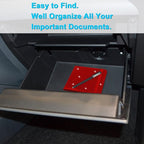 Wisdompro Small Car Registration and Insurance Documents Holder - Premium PU Leather Vehicle Glove Box Paperwork Wallet Case Organizer for ID, Driver's License, Key Contact Information Cards