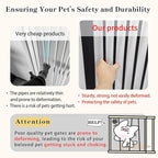 Lumizone Extra Tall Cat Gate 55.12" High Pressure Mounted Extra Wide 2025 New (17 Sizes) 1.37" Gap No Drilling Auto-Close One-Handed Operation Tall Pet Gate for Dogs(Black, 55.12" H x 26.18"-29.91" W)