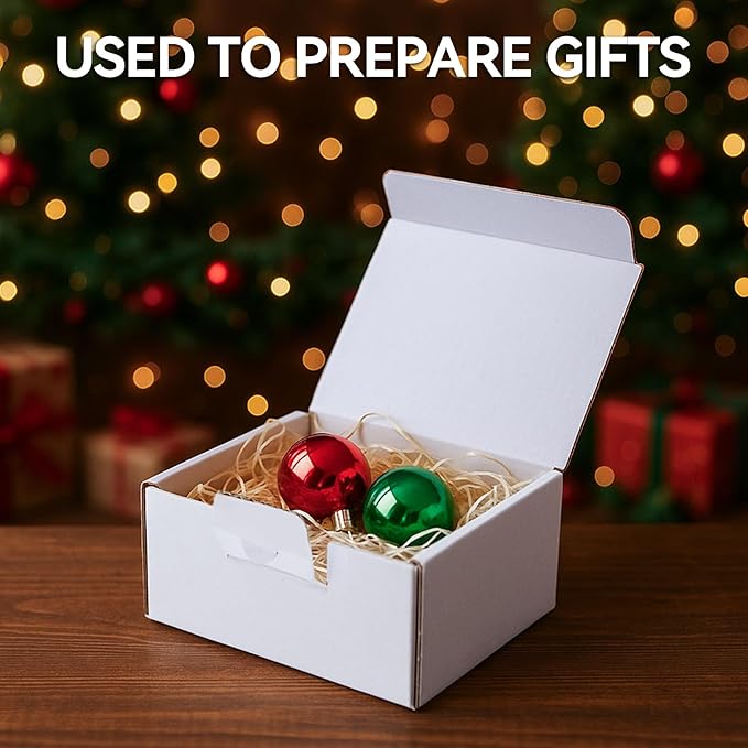 Small Shipping Boxes 3.5x2.2x1.6 Inches, 25-Pack White Corrugated Cardboard Boxes for Mailing, Storing, Gift Packaging
