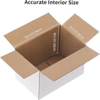 FARRAY Shipping Boxes 6x4x4 inches (Inner Size), 30 Pack Sturdy Kraft Corrugated Small Cardboard Boxes for Mailing Packing, White
