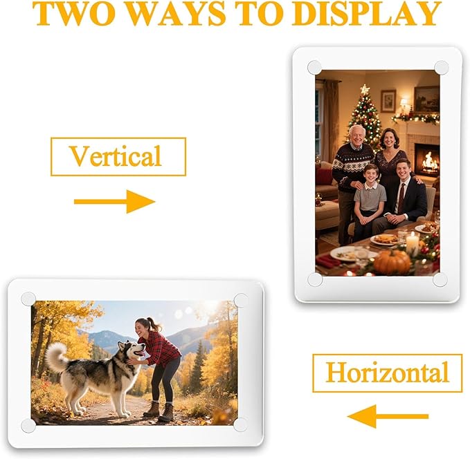 Visor clips for cars,Car picture holder.Acrylic car picture frame for car accessories. Universal magnetic car visor photo clip for adding family or personal photos,Gifts for Christmas.