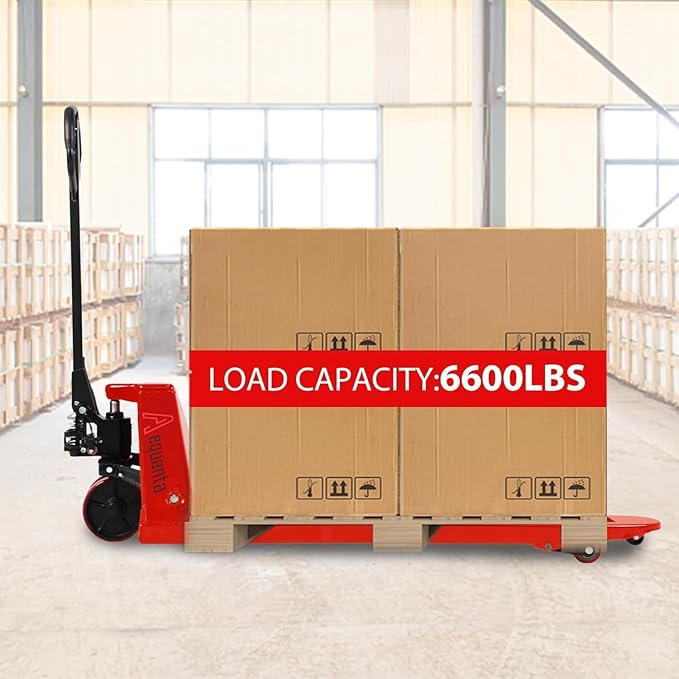 Manual Pallet Jack Truck 6600Lbs Capacity, Professional Pallet Trucks 27" W x 48" L Fork Size