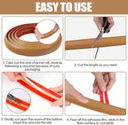 Floor Cord Cover Self Adhesive Cord Hider,3.3FT Cable Management, Extension Strip Protector for Wires, Prevent Cable Trips for Offices, Gyms, Exhibitions Cavity:0.39"(W) x 0.27"(H) Brown Wood