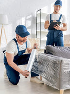 JARLINK 2 Pack Stretch Film, 15" x 1000ft Shrink Wrap for Pallet Wrap, Industrial Strength Stretch up to 650% Stretch with Handles, Self Adhering Packaging Heavy Duty Film for Moving, 68 Gauge, Clear