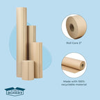 The Boxery Kraft/Brown Kraft Paper Roll, 12” x 5520” (460’)-70lb. Thickness Extra-Heavy Duty Brown Wrapping Paper,Natural Kraft Packing Paper,Void Fill,Arts and Crafts,Bulletin Boards, Gift Wrapping