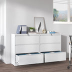 3 Drawer Lateral File Cabinets with Lock,White Metal Lateral Filing Cabinet for Home Office,Wide Steel Storage Cabinet Commercial Drawer Cabinet for Legal/Letter/A4 Size Files