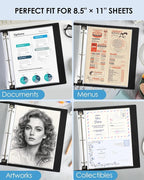 KTRIO 600 Pack Sheet Protectors 8.5 x 11 inch, Clear Page Protector for 3 Ring Binder, Plastic Sleeves for Binders, Top Loading Paper Sheets Document Sleeve Letter Size, Office & Home