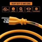 Masterplug 100ft Cord Reel, Metal Cable Drum, Retractable Extension Lead with Winding Handle, Safety Overload Circuit Breaker and Power Switch, 4x Grounded Outlets, 15amps, 12AWG Cable