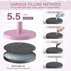 kaiyomi 6Pcs Stanchions with Pink Velvet Ropes Set, 5 Feet Velvet Ropes and Posts Poles for Red Carpet Party Decoration and 360° Photo Booth (Pink)