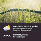 Outdoor Extension Cord Waterproof 100 FT, Green 16/3 SJTW Heavy Duty, Flexible 100% Copper 3 Prong Extension Cord for Lawn, Garage,UL Listed