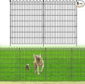 8 Panels No Dig Decorative Garden Fence for Yard, 48 in(H) X 21 ft(L) Animal Barrier Fencing for Outdoor Dog, Metal Portable Garden Fences for Borders, Pets, Landscape, Temporary Fence