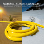 HUANCHAIN 12/3 Gauge Heavy Duty Outdoor Extension Cord 6 ft 2 Pack Waterproof with Lighted end, Flexible Cold-Resistant 3 Prong Electric Cord Outside, 15Amp 1875W 12AWG, Yellow, ETL
