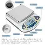 Bonvoisin Lab Scale 500gx0.01g High Precision Electronic Analytical Balance 0.01g Accuracy Laboratory Lab Precision Scale Digital Kitchen Balance Scale Jewelry Scale Scientific Scale (500g, 0.01g)
