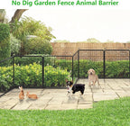 Decorative Metal Garden Fence with Gate, 32in(H) x 64Ft(L) No Dig Fence 24 Panels Fencing for Dogs Animal Barrier Fence Garden Fencing for Yard, Patio, Flower Bed