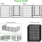 No Dig Decorative Garden Fence with Gate Rustproof Metal Fence Panels, 40in(H) x 53Ft(L) Garden Fencing for Yard 20 Panels Animal Barrier Fence for Dogs, Rabbit, Patio