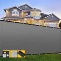 Customized 4' x 197' Gray Fence Privacy Screen,with Bindings & Grommets,Heavy Duty for Gardens Backyard Patio Tennis Court Pool Construction Project Outdoor Events,We Make Custom Sizes