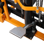 440lbs Material Lift Stacker, 35.5" Hydraulic Fork Lift, Max Lift Manual Forklift Pallet Lift Dolly, Manual Pallet Stacker for Supermarket, Warehouse, and Household