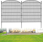 10 Panels Decorative Garden Fence - 32 in (H) x 23.6 ft (L) No Dig Dog Fence Outdoor for Yard, Rustproof Tall Garden Fencecing Panels, Animal Barrier Suitable for Yard Border, Patio, and Outdoor Use