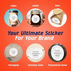 100 Custom Vinyl Stickers - Upload Your own Image, Text, Design, Logo - Personalized Logo Labels for Handmade, Packaging, Bottle, Jars, Candle, Brand Stickers (Silver Marble, 5x5)