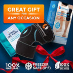 PhysioNatural Ice Pack for Knee Pain Relief, Reusable Gel Ice Wrap for Leg Injuries, Swelling, Knee Replacement Surgery, Cold Compress Therapy for Arthritis, Meniscus Tear and ACL