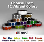 Kenco Color Coding Circle Dot Sticker Labels on a roll (Bright Orange, 1 INCH 1000 Stickers)