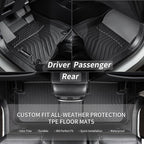 KELCSEECS® Floor Mats & Cargo Liner Custom for Buick Encore GX AWD 2020-2026(Cargo Tray in Upper Deck Position) All Weather Protection TPE Floor Liners Full Set Encore GX AWD Accessories Black