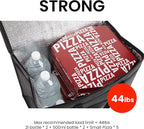 NZ home Insulated Cooler Bag and Food Warmer (XL Plus, 2 Pack) for Delivery & Grocery Shopping with Zippered Top, Red